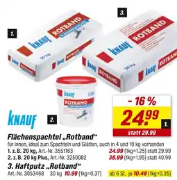 toom Baumarkt Knauf flächenspachtel rotband 20 kg Angebot