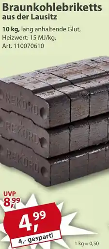 Sonderpreis Baumarkt Braunkohlebriketts aus der Lausitz Angebot