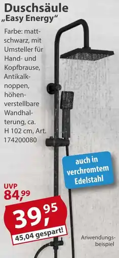 Sonderpreis Baumarkt Duschsäule „Easy Energy" Angebot