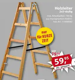 Sonderpreis Baumarkt Holzleiter 2x5-stufig Angebot
