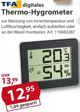 Sonderpreis Baumarkt TFA digitales Thermo-Hygrometer Angebot