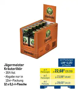 METRO Jägermeister Kräuterlikör Angebot