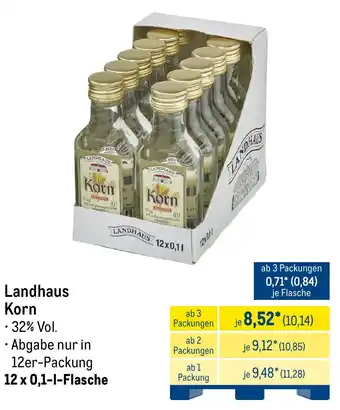 METRO Landhaus Korn Angebot