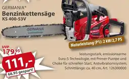 Sonderpreis Baumarkt GERMANIA Benzinkettensäge KS 400-53V Angebot