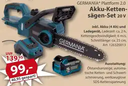 Sonderpreis Baumarkt GERMANIA Plattform 2.0 Akku-Kettensägen-Set 20 V Angebot