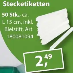 Sonderpreis Baumarkt Stecketiketten Angebot