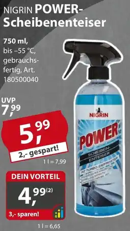 Sonderpreis Baumarkt NIGRIN POWER Scheibenenteiser Angebot