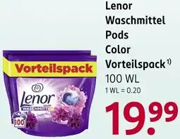 Rossmann Lenor Waschmittel Pods Color Vorteilspack Angebot