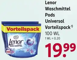 Rossmann Lenor Waschmittel Pods Universal Vorteilspack Angebot