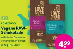 Biomarkt LOVECHOCK Vegane RAW Schokolade Angebot
