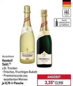 METRO Henkell Sekt z.B.: Trocken Angebot