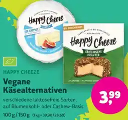 Biomarkt HAPPY CHEEZE Vegane Käsealternativen Angebot