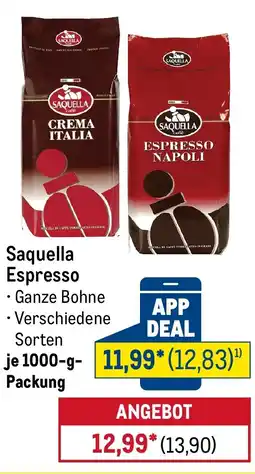 METRO Saquella Espresso Angebot