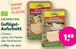 Biomarkt GACKERLE BIO Geflügel Aufschnitt Angebot