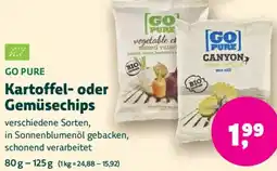 Biomarkt GO PURE Kartoffel- oder Gemüsechips Angebot