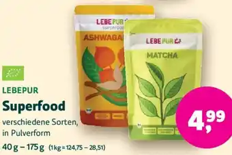 Biomarkt LEBEPUR SUPERFOOD Angebot