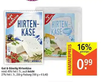 Marktkauf Gut & Günstig Hirtenkäse Auch Leicht Angebot