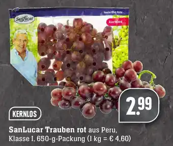 Edeka Kernlos SanLucar Trauben rot Angebot