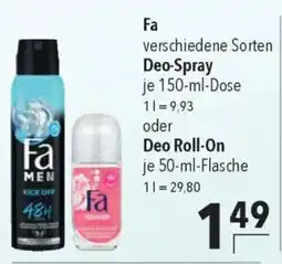 CITTI Markt Fa Deo-Spray oder Deo Roll-On Angebot