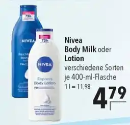 CITTI Markt Nivea Body Milk oder Lotion Angebot