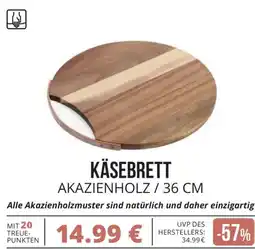 CITTI Markt Mauviel 1830 KÄSEBRETT AKAZIENHOLZ / 36 CM Angebot