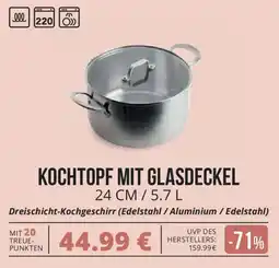 CITTI Markt Mauviel 1830 KOCHTOPF MIT GLASDECKEL 5.7 L Angebot