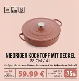 CITTI Markt Mauviel 1830 NIEDRIGER KOCHTOPF MIT DECKEL 4 L Angebot