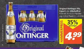 Marktkauf Original Oettinger Pils, Export Oder Alkoholfrei Angebot