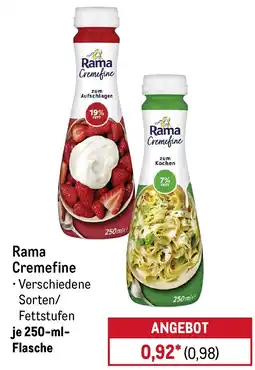METRO Rama Cremefine Angebot