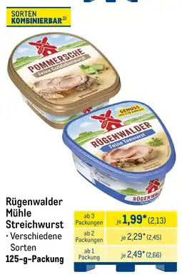 METRO Rügenwalder Mühle Streichwurst Angebot