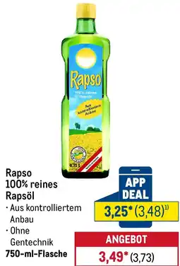 METRO Rapso 100% reines Rapsöl Angebot