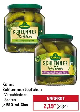 METRO Kühne Schlemmertöpfchen Angebot