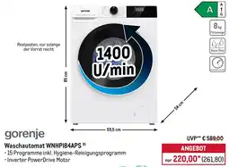 METRO gorenje Waschautomat WNHP184APS Angebot