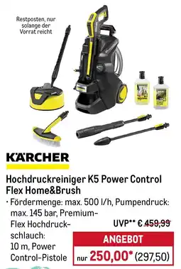 METRO KÄRCHER Hochdruckreiniger K5 Power Control Flex Home&Brush Angebot
