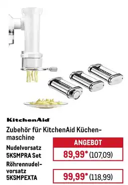 METRO KitchenAid Zubehör für KitchenAid Küchenmaschine - Nudelvorsatz 5KSMPRA Set Angebot