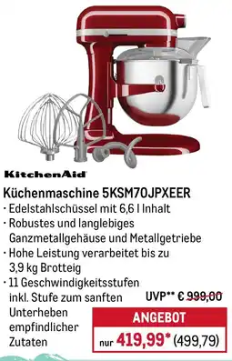 METRO KitchenAid Küchenmaschine 5KSM70JPXEER Angebot