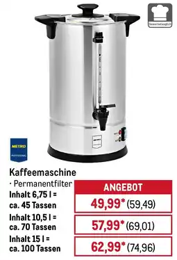 METRO METRO PROFESSIONAL Kaffeemaschine Angebot
