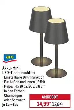 METRO aro Akku-Mini LED-Tischleuchten Angebot
