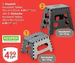 Globus KESPER 1. Klapptritt oder 2. Sitzhocker Angebot