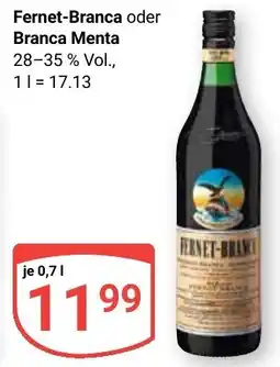 Globus Fernet-Branca oder Branca Menta Angebot
