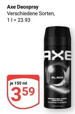 Globus Axe Deospray Angebot