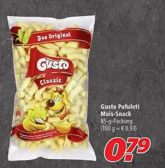 Marktkauf Gusto Pufuleti Mais-snack Angebot