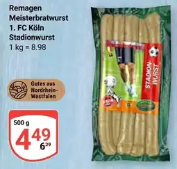Globus Remagen Meisterbratwurst 1. FC Köln Stadionwurst Angebot