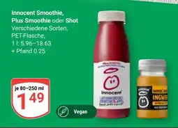 Globus Innocent Smoothie, Plus Smoothie oder Shot Angebot