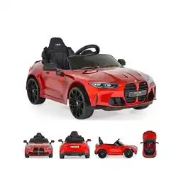 Netto Marken-Discount Moni Kinder Elektroauto BMW M4 Fernbedienung EVA-Reifen 2 Motoren Musikfunktion rot Angebot