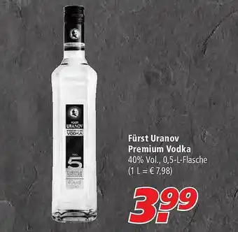 Marktkauf Fürst Uranov Premium Vodka Angebot