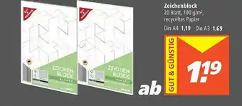 Marktkauf Gut & Günstig Zeichenblock Angebot