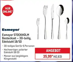 METRO Esmeyer STOCKHOLM Besteckset 30-teilig, Edelstahl 18/10 Angebot