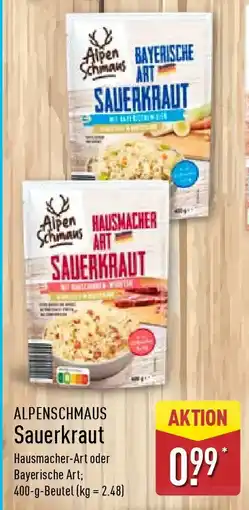 Aldi Nord ALPENSCHMAUS Sauerkraut Angebot