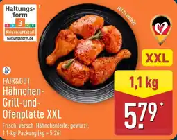 Aldi Nord FAIR&GUT Hähnchen- Grill-und- Ofenplatte XXL Angebot